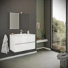 Composizione bagno Easy bianco lucido 80 cm