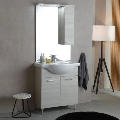 Composizione bagno Rubino 75cm grigio