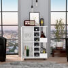 CARRELLO CUCINA PORTABOTTIGLIE BIANCO
