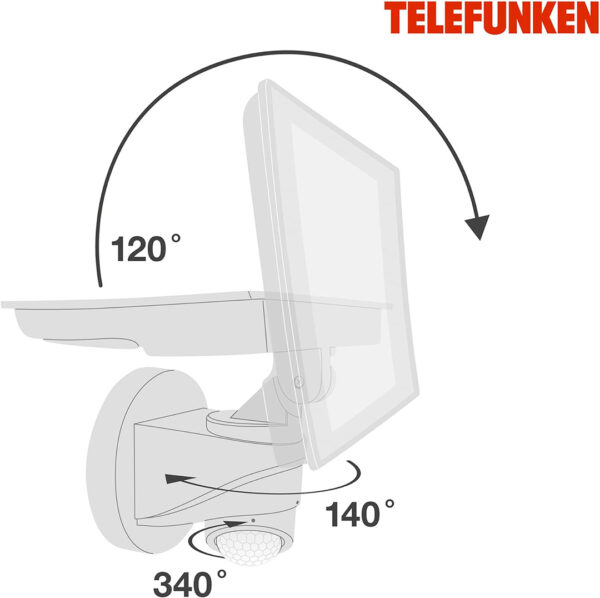 LUCE SENSORE ESTERNO TELEFUNKEN NERO