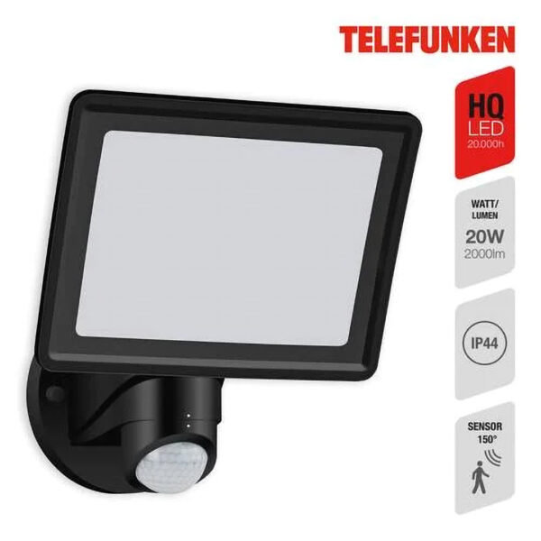 LUCE SENSORE ESTERNO TELEFUNKEN NERO