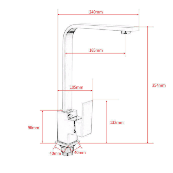Rubinetto cucina Singapore cromo
