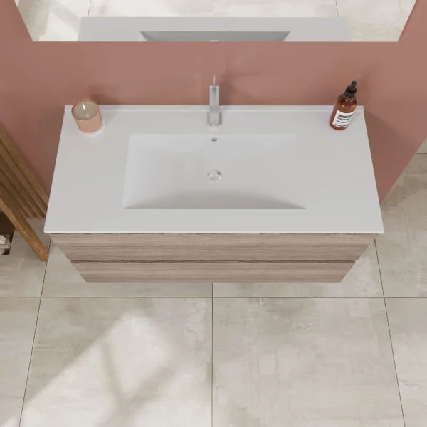Composizione bagno Easy rovere fumo 100 cm